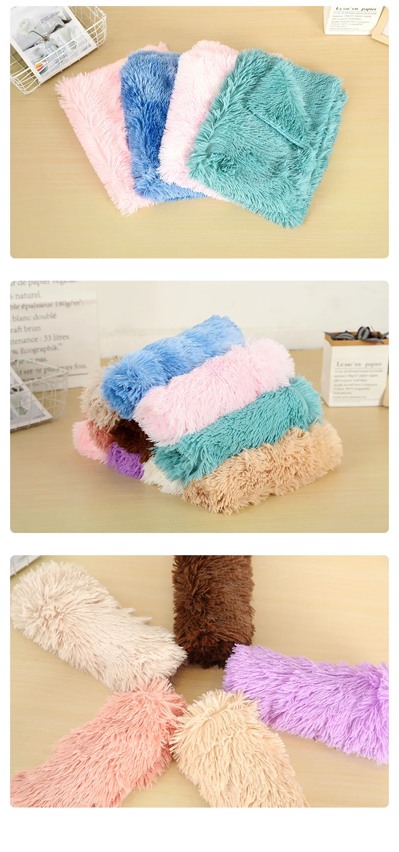 Pet Dog Cat Fluffy Fur Blanket Sleeping Mat Dogs Cats Bed Cushion Cover Reversible Double Layer Washable for Dog Bed Couch Sofa Pet Dog Cat Fluffy Fur Blanket Sleeping Mat Dogs Cats Bed Cushion Cover Reversible Double Layer Washable for Dog Bed Couch Sofa