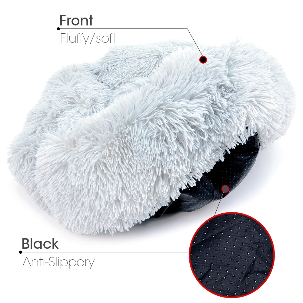 Soft Long Plush Pet Cat Bed House Cats Dog Mat Winter Warm Square Sleeping Dogs Puppy Nest Pet Cushion Portable For Pet Cats Bed