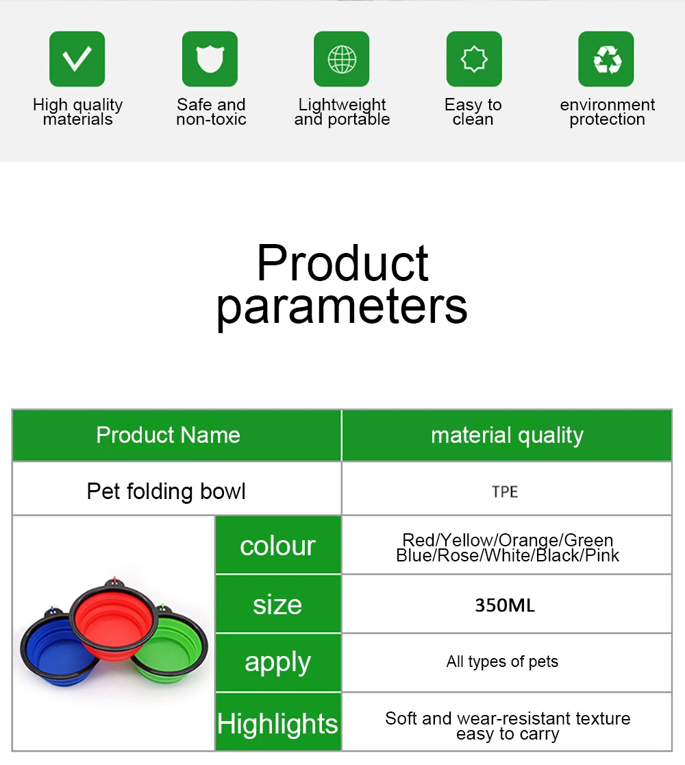 Outdoor Portable Pet Folding Bowl Silicone Dog Feeders with Hanging Hook Cat Dog Bowl Pet Items Dog Food Bowl Mascotas Outdoor Portable Pet Folding Bowl Silicone Dog Feeders with Hanging Hook Cat Dog Bowl Pet Items Dog Food Bowl Mascotas