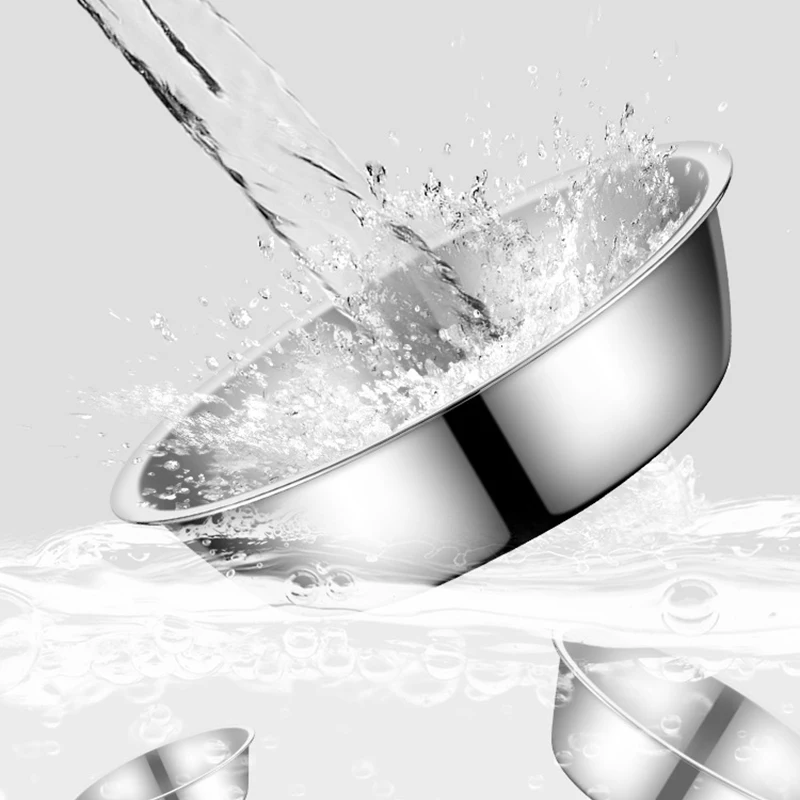 Large Dog Stainless Steel Food Bowl 10-22cm Large Capacity Pet Metal Feeding Bowl Durable and Cheap Food Drinking Basin