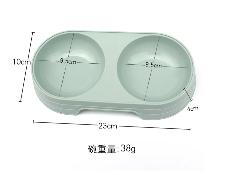 Double Pet Bowls Dog Food Water Feeder Pet Drinking Dish Feeder Cat Puppy Feeding Supplies Small Dog Accessories