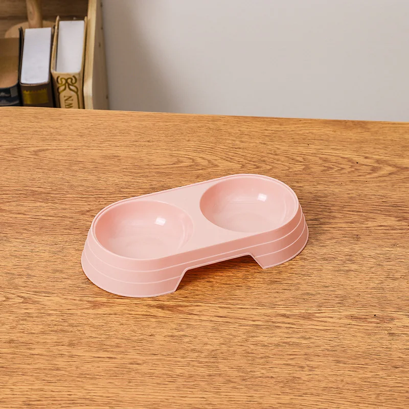 Double Pet Bowls Dog Food Water Feeder Pet Drinking Dish Feeder Cat Puppy Feeding Supplies Small Dog Accessories