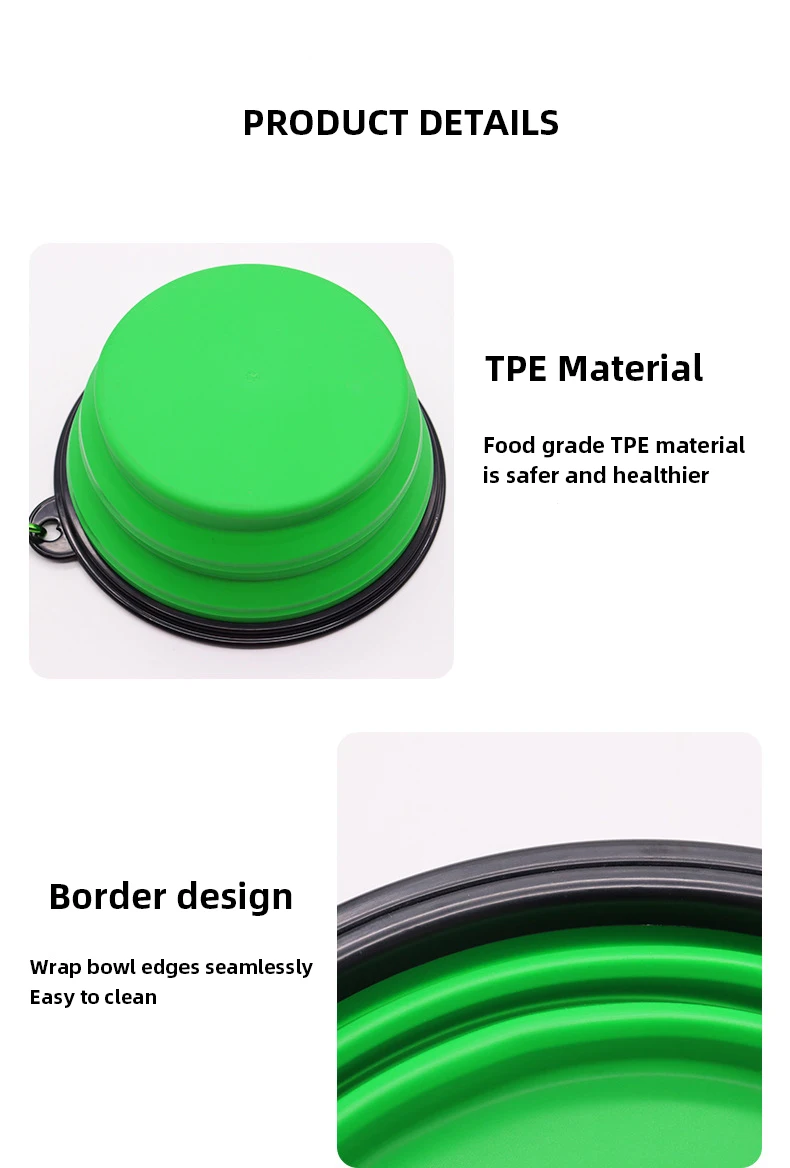 350ML/1000ML Portable Foldable Pet Bowl Dogs Cats Food Water Container for Outdoor Travel Portable Feeding Bowls Pets Prodcuts