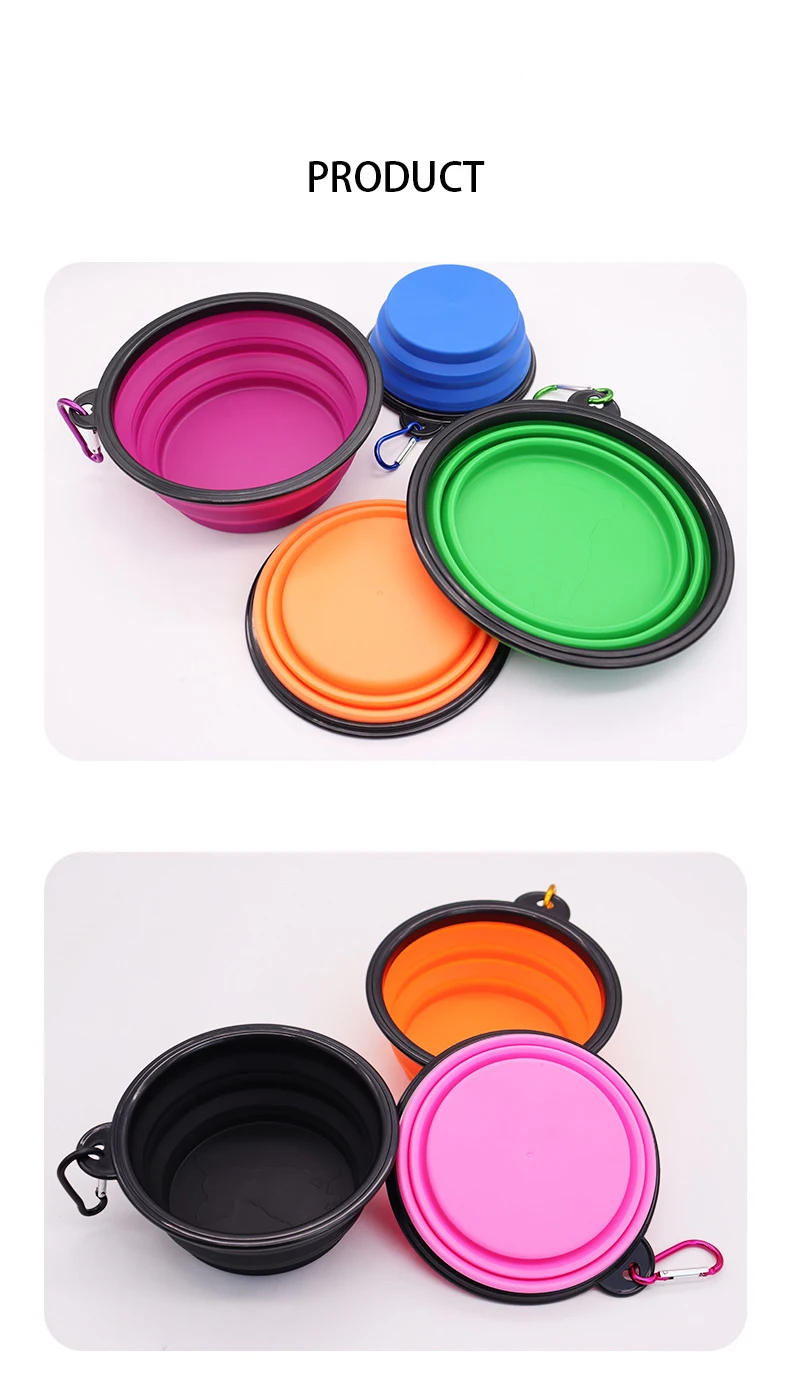 350ML/1000ML Portable Foldable Pet Bowl Dogs Cats Food Water Container for Outdoor Travel Portable Feeding Bowls Pets Prodcuts