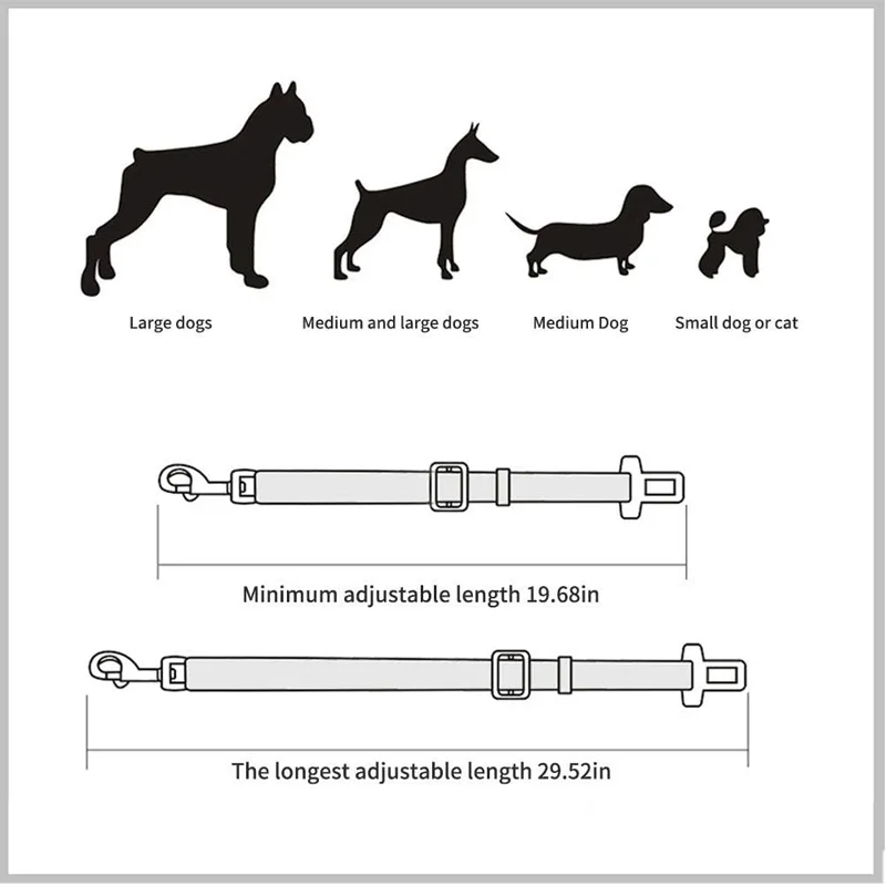 Adjustable Pet Cat Dog Car Seat Belt Pet Seat Vehicle Dog Harness Lead Clip Safety Lever Traction Dog Collars Dogs Accessoires Adjustable Pet Cat Dog Car Seat Belt Pet Seat Vehicle Dog Harness Lead Clip Safety Lever Traction Dog Collars Dogs Accessoires