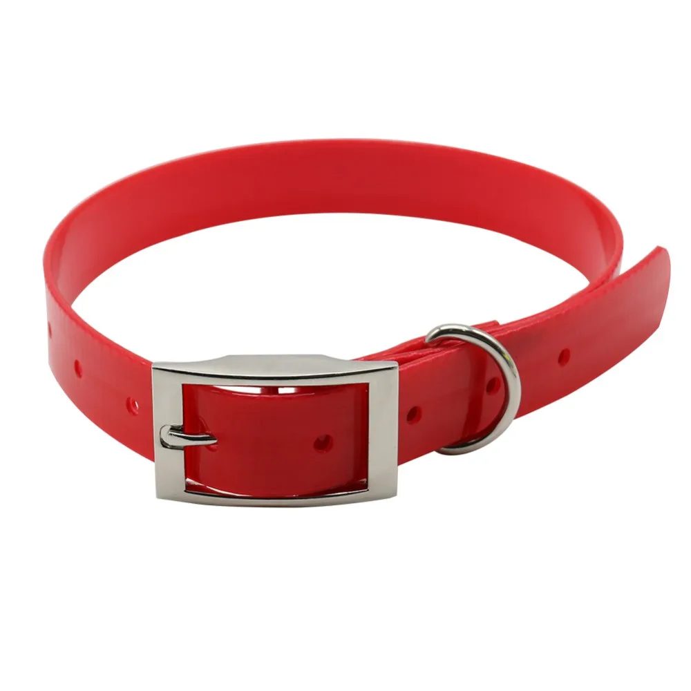 High Quality Large Dog Collar Adjustable TPU Durable Waterproof Pet Dog Collar For Puppy Strap Pure Color Dog Accessories