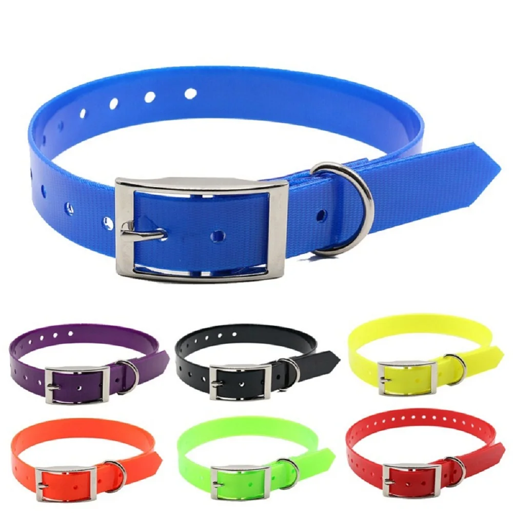 High Quality Large Dog Collar Adjustable TPU Durable Waterproof Pet Dog Collar For Puppy Strap Pure Color Dog Accessories