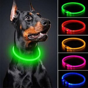 LED Pet Luminous Collar USB Charging Collar Night Safety Flashing Glow Dog Loss Prevention Collar Pet Accessories Supplies
