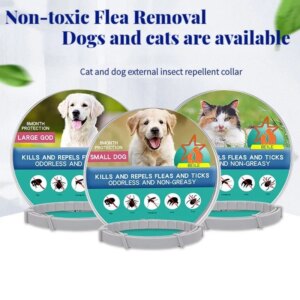 Pet Deworming Collar Retractable Necklace Anti Flea Tick Parasite Dog Cat In Vitro Prevention Mosquitoes Pets Repellent Collar