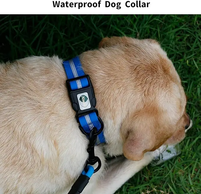 Dog Collar Waterproof Pet Collars Anti-Odor Durable Adjustable Polyester Soft with Reflective Stripe Basic Dog Collars S/M/L