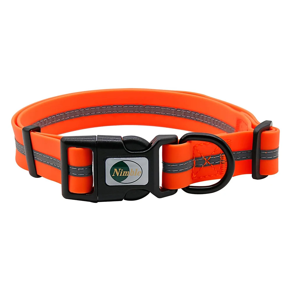 Dog Collar Waterproof Pet Collars Anti-Odor Durable Adjustable Polyester Soft with Reflective Stripe Basic Dog Collars S/M/L