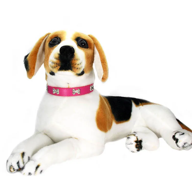 Adjustable Pet Collar Cat Dog Collar Solid Color Leather Strap Bones Decoration Durable Pet Necklace Pet Accessories