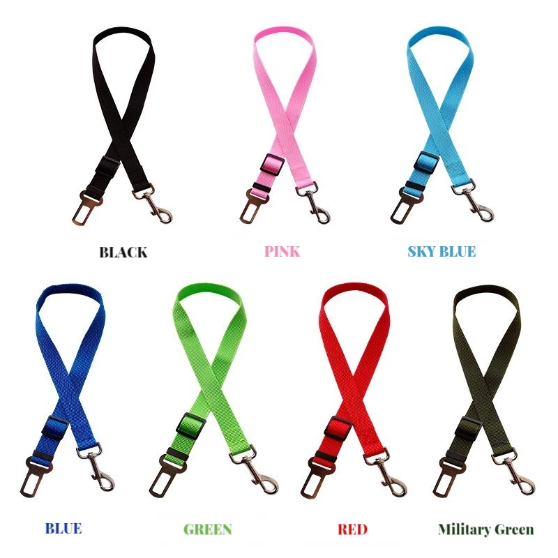Adjustable Pet Cat Dog Car Seat Belt Pet Seat Vehicle Dog Harness Lead Clip Safety Lever Traction Dog Collars Dogs Accessoires Adjustable Pet Cat Dog Car Seat Belt Pet Seat Vehicle Dog Harness Lead Clip Safety Lever Traction Dog Collars Dogs Accessoires