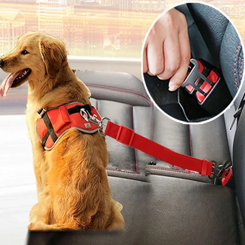 Adjustable Pet Cat Dog Car Seat Belt Pet Seat Vehicle Dog Harness Lead Clip Safety Lever Traction Dog Collars Dogs Accessoires Adjustable Pet Cat Dog Car Seat Belt Pet Seat Vehicle Dog Harness Lead Clip Safety Lever Traction Dog Collars Dogs Accessoires