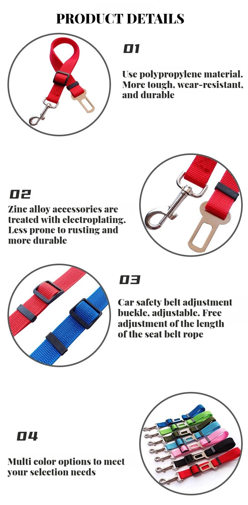 Adjustable Pet Cat Dog Car Seat Belt Pet Seat Vehicle Dog Harness Lead Clip Safety Lever Traction Dog Collars Dogs Accessoires Adjustable Pet Cat Dog Car Seat Belt Pet Seat Vehicle Dog Harness Lead Clip Safety Lever Traction Dog Collars Dogs Accessoires