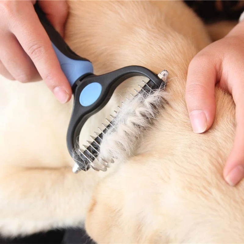 Pets Fur Knot Cutter Dog Grooming Shedding Tools Pet Cat Hair Removal Comb Brush Double sided Products Suppliers Drop Shipping
