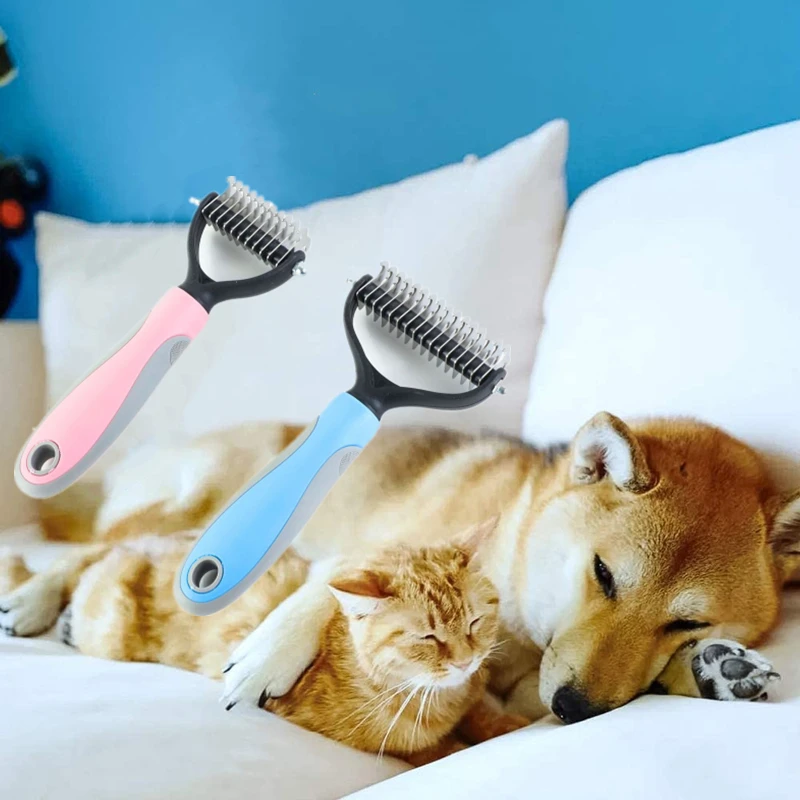 Pets Fur Knot Cutter Dog Grooming Shedding Tools Pet Cat Hair Removal Comb Brush Double sided Products Suppliers Drop Shipping