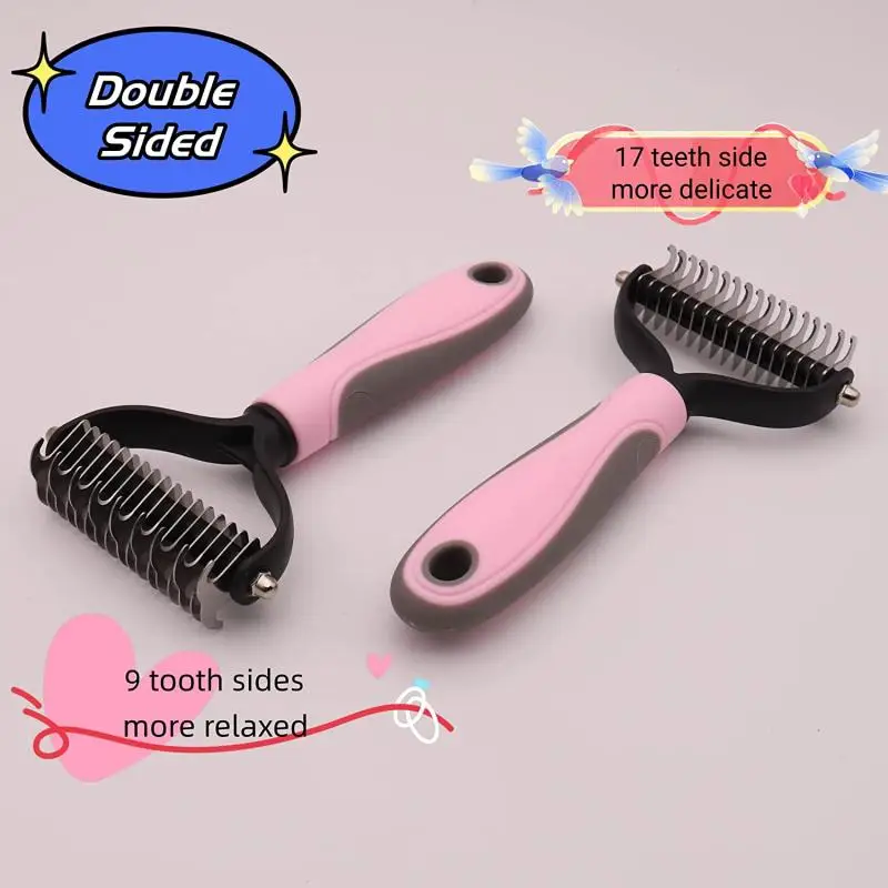 Pets Fur Knot Cutter Dog Grooming Shedding Tools Pet Cat Hair Removal Comb Brush Double sided Products Suppliers Drop Shipping