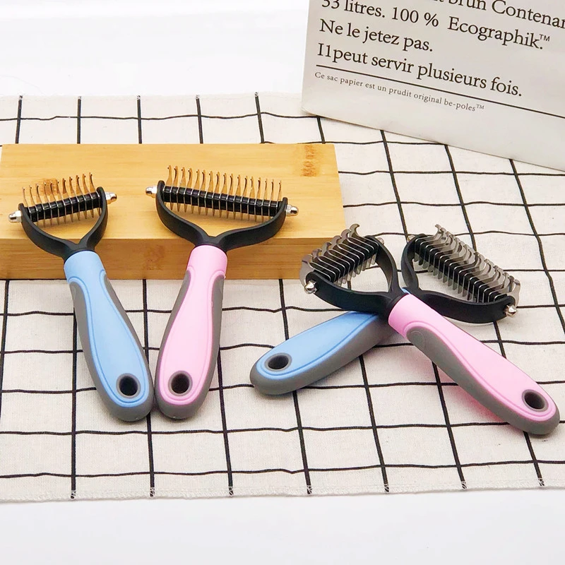 Pets Fur Knot Cutter Dog Grooming Shedding Tools Pet Cat Hair Removal Comb Brush Double sided Products Suppliers Drop Shipping