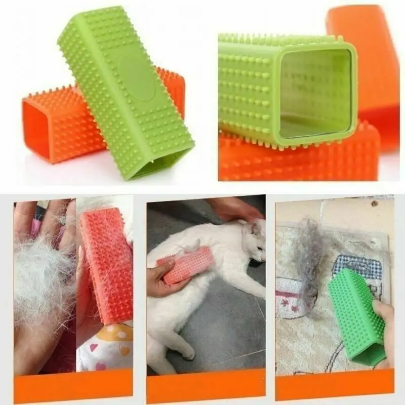 Silicone Pet Hair Removal Brush Cat Grooming Tool Cleaner Brush Comb Cube Cat DogHair Shedding Trimming Massage Pet Silicone Pet Hair Removal Brush Cat Grooming Tool Cleaner Brush Comb Cube Cat DogHair Shedding Trimming Massage Pet