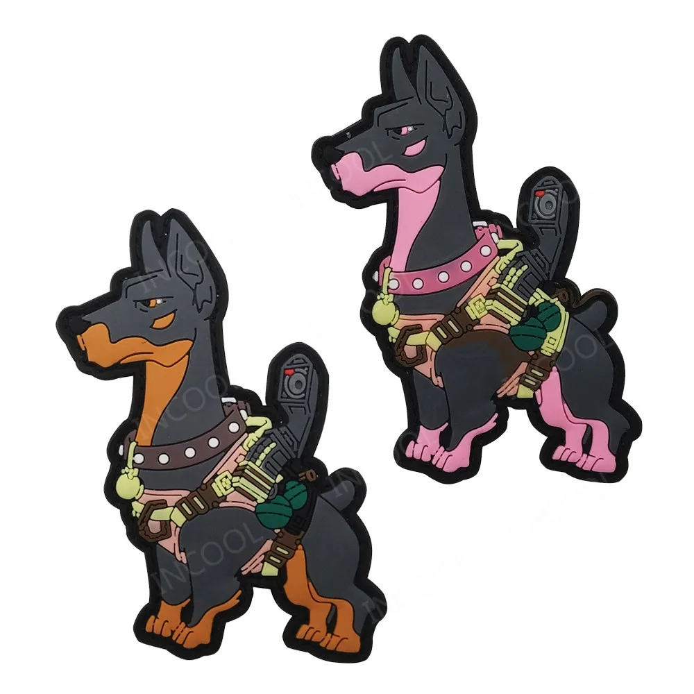 Tactical Dog Patches 3D PVC Service Dog Military Decorative Patch Combat K9 Dogs Rubber Badges for Harness Vest Backpack