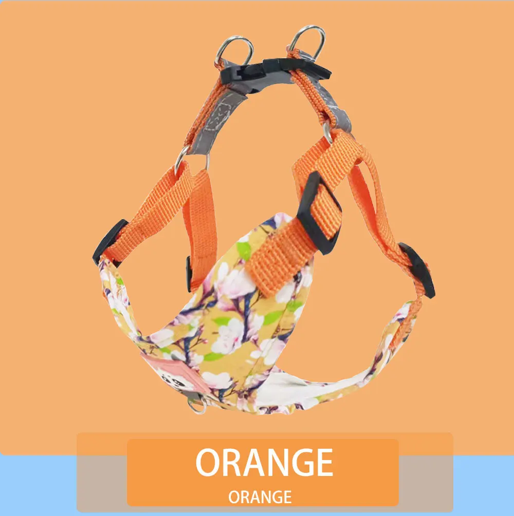 Dog Harness Leash Set Reflective Adjustable Collar Dog Leash Small and Medium Dog Accessories Puppy Vest French Bulldog Dog Rope