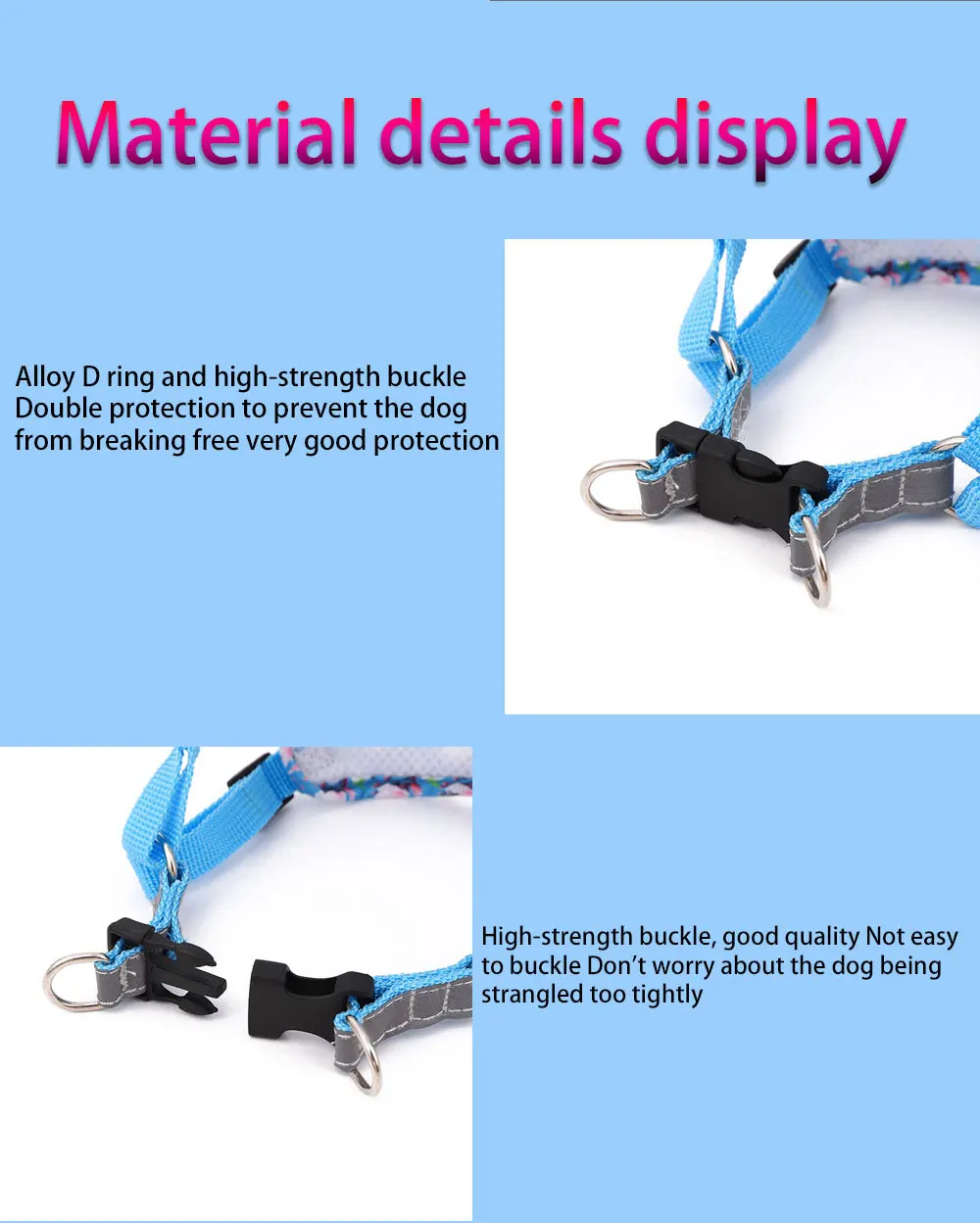 Dog Harness Leash Set Reflective Adjustable Collar Dog Leash Small and Medium Dog Accessories Puppy Vest French Bulldog Dog Rope