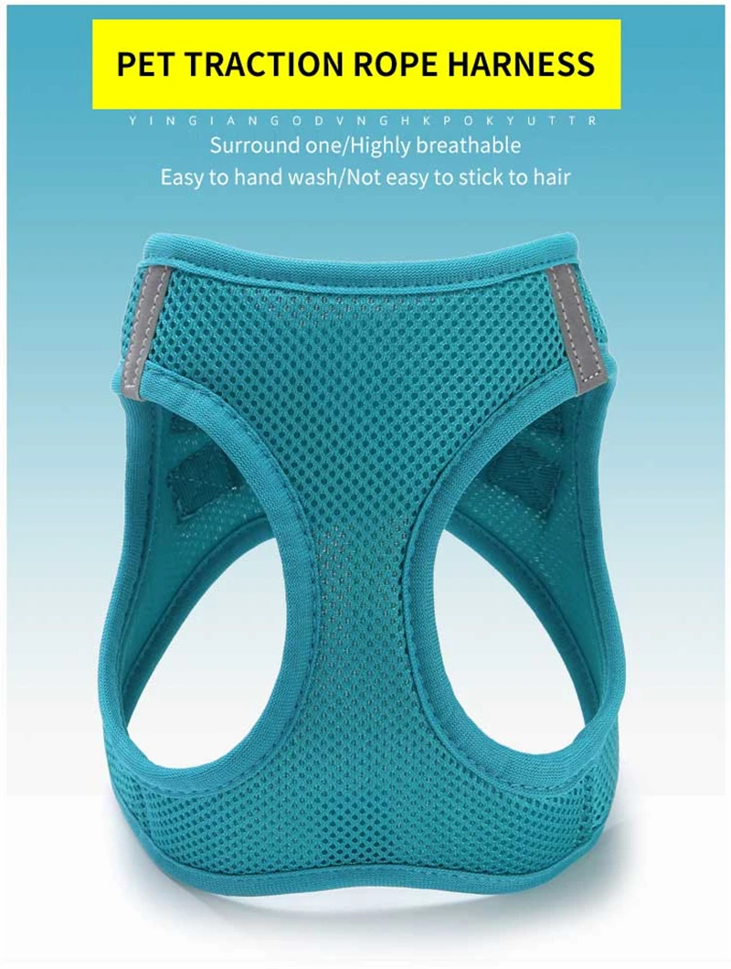 Dog Harness Vest Adjustable Pet Walking Lead Leash Puppy Cat Collars Harness for Small Medium Dog Pet Harness Accessories