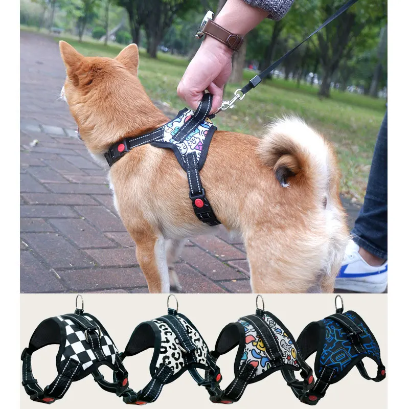 New Dog Harness Large Dog Pet Dog Saddle Harness Explosion-proof Punch Teddy Ke Fund Hair Samoyed Dog Supplies New Dog Harness Large Dog Pet Dog Saddle Harness Explosion-proof Punch Teddy Ke Fund Hair Samoyed Dog Supplies