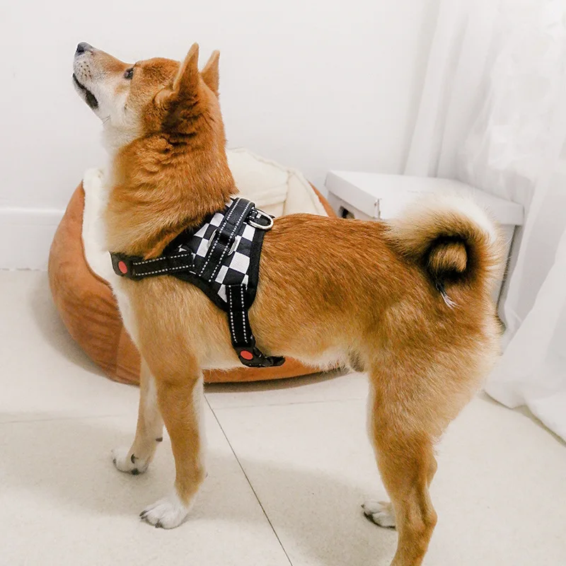 New Dog Harness Large Dog Pet Dog Saddle Harness Explosion-proof Punch Teddy Ke Fund Hair Samoyed Dog Supplies New Dog Harness Large Dog Pet Dog Saddle Harness Explosion-proof Punch Teddy Ke Fund Hair Samoyed Dog Supplies