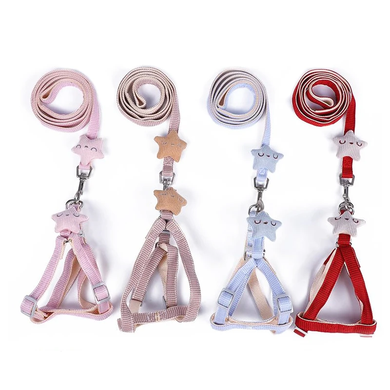 Adjustable Pet Harness for Small Dogs Cats Dog Harness and Leash Set Cute Starfish Kitten Puppy Harness Adjustable Pet Harness for Small Dogs Cats Dog Harness and Leash Set Cute Starfish Kitten Puppy Harness