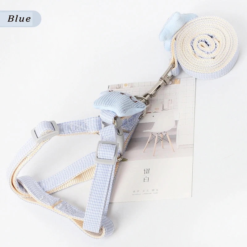 Adjustable Pet Harness for Small Dogs Cats Dog Harness and Leash Set Cute Starfish Kitten Puppy Harness