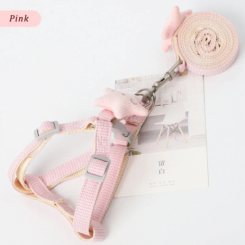 Adjustable Pet Harness for Small Dogs Cats Dog Harness and Leash Set Cute Starfish Kitten Puppy Harness Adjustable Pet Harness for Small Dogs Cats Dog Harness and Leash Set Cute Starfish Kitten Puppy Harness