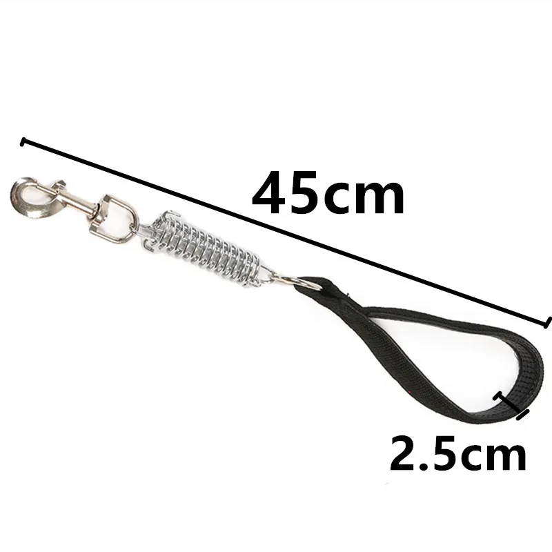 Dog Leash Spring Short Dogs Leash PU Leather Leashes for Large Dogs Walking Nylon Rope Durable Dog Leashes Chew Proof Pet Chain
