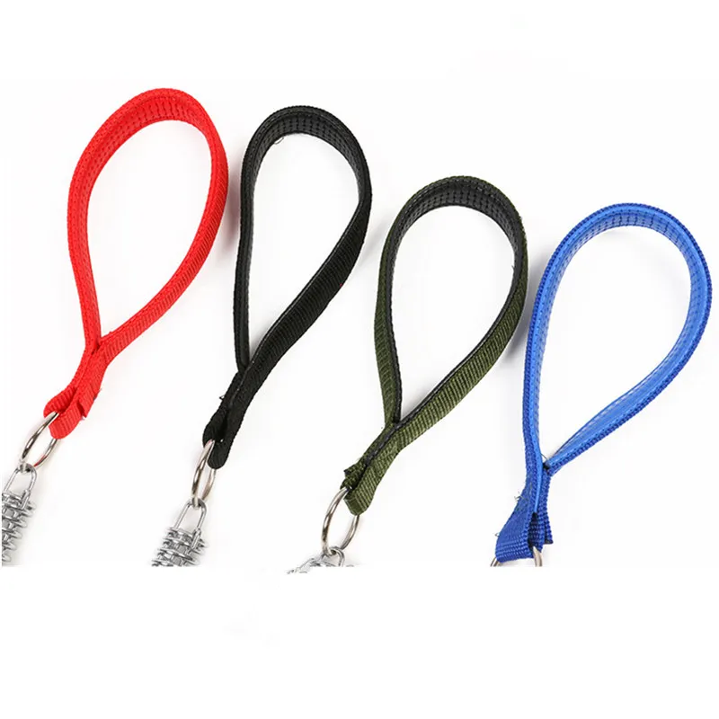 Dog Leash Spring Short Dogs Leash PU Leather Leashes for Large Dogs Walking Nylon Rope Durable Dog Leashes Chew Proof Pet Chain