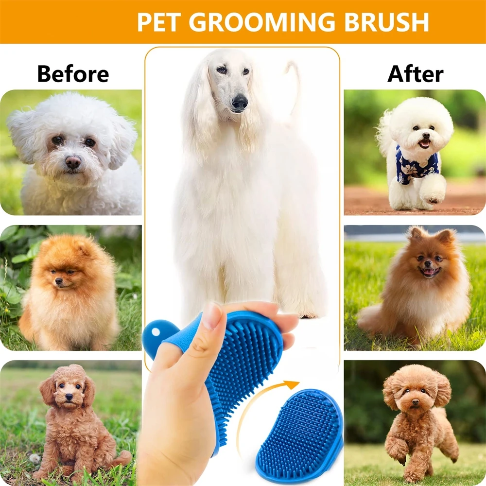 Dog Grooming Brush, Pet Shampoo Bath Brushes with Adjustable Handle for Massage Shedding Long Short Haired Dog Cat Pet Dog Grooming Brush, Pet Shampoo Bath Brushes with Adjustable Handle for Massage Shedding Long Short Haired Dog Cat Pet