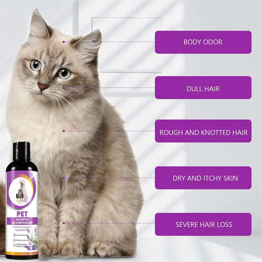 237ML Pet Shampoo Dog Shower Gel for Long-lasting Fragrance Retention Removing Mites Dirt Hair Softening Shampoo Pet Supplier