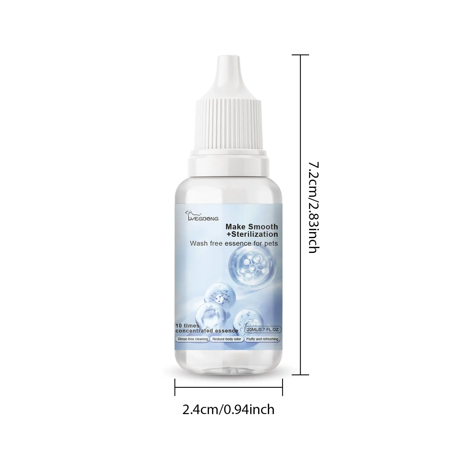 Pet Wash Free Essence Dog Body Wash Hair Softening Removing Dirts Mites Deodorizing Reduce Itching Moisturizing Puppy Shampoo