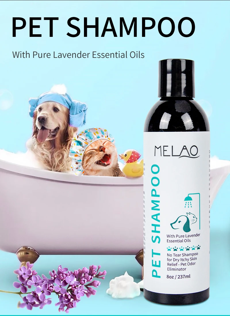 Pet Shampoo and Conditioner 2 In 1 Natural Moisturizing Shampoo Moisturizing Dog Shampoo for Sensitive Skin PH Balanced Shampoo