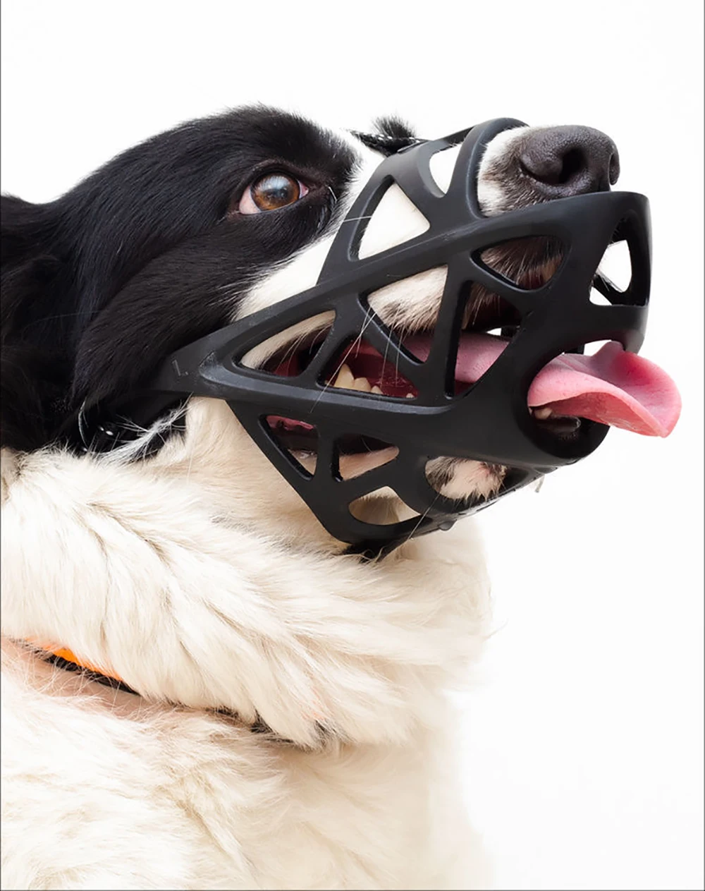 Silicone Basket Muzzle for Small Medium Large Dogs Reflective Adjustable Strap Comfortable Soft Cage Mask Prevent Biting Chewing