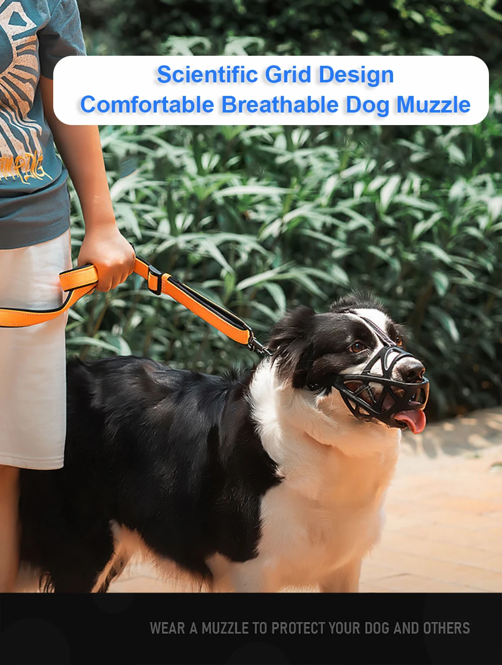 Silicone Basket Muzzle for Small Medium Large Dogs Reflective Adjustable Strap Comfortable Soft Cage Mask Prevent Biting Chewing