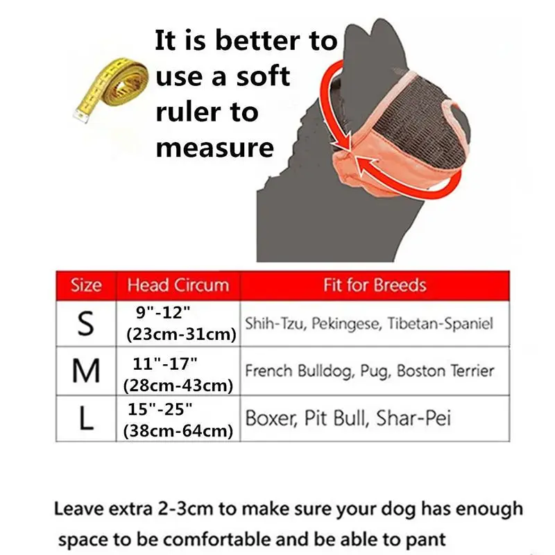 Pet Dog Muzzle Medium Large Dogs Pitbull Golden Retriever  Anti Stop Barking Supplies Dog Mouth Guard  Adjustable French Bulldog