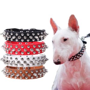 Anti-bite Spiked Studded Pet Dog Collar for Small Medium Large Dogs Sport Padded Bulldog Pug Puppy Big Dog Collars Pets Supplies