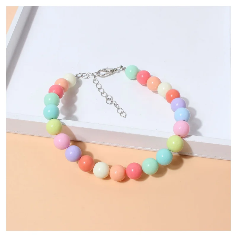 Pet Dog Candy Color Pearl Necklace Collar Ornament for Female Dog Cat Small Medium Pet Puppy Teddy Jewelry Accessories
