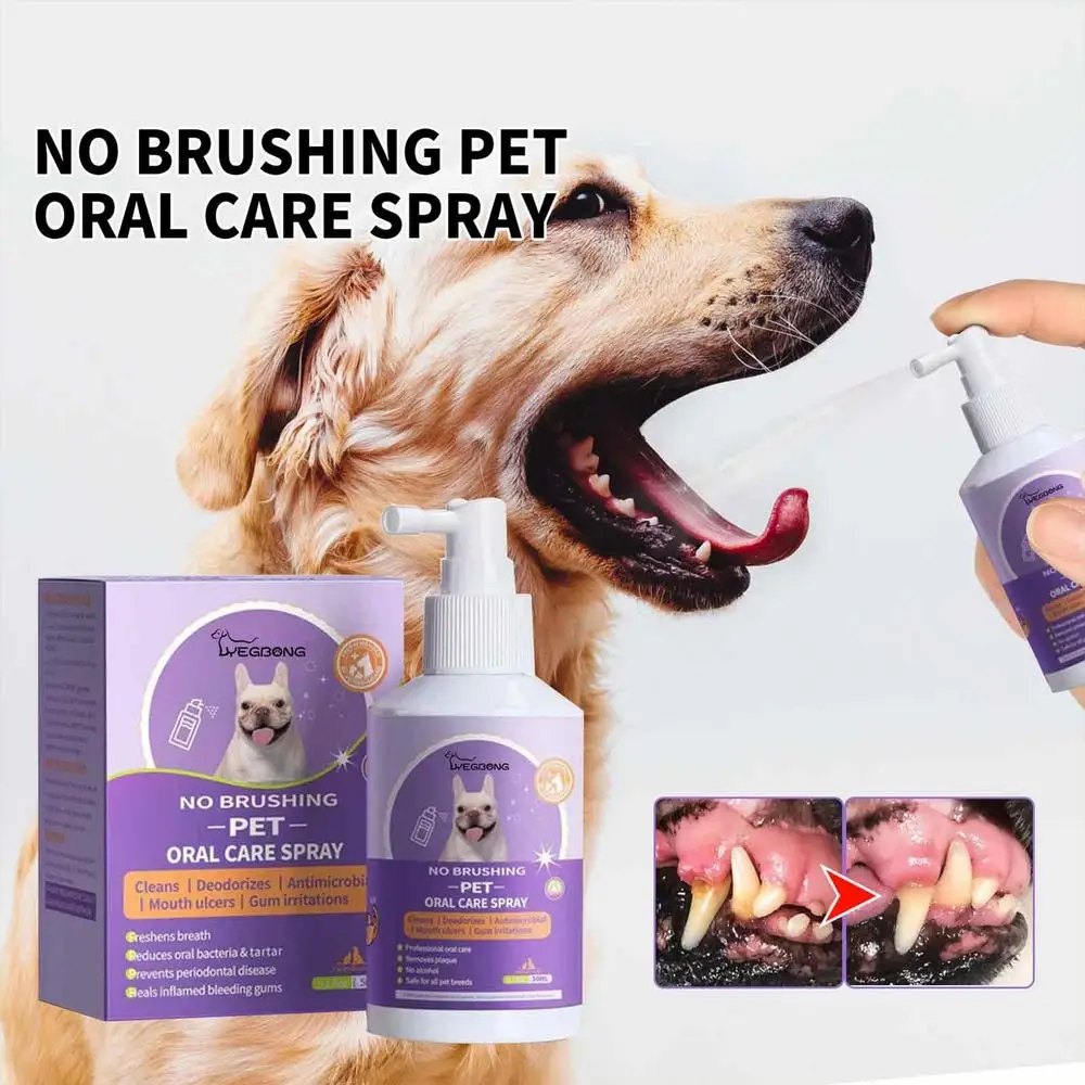 Pet Oral Cleanse Spray 50ml Dogs Cats Mouth Fresh Teeth Clean Deodorant Prevent Calculus Remove Kitten Bad Breath Pet Supplies Pet Oral Cleanse Spray 50ml Dogs Cats Mouth Fresh Teeth Clean Deodorant Prevent Calculus Remove Kitten Bad Breath Pet Supplies