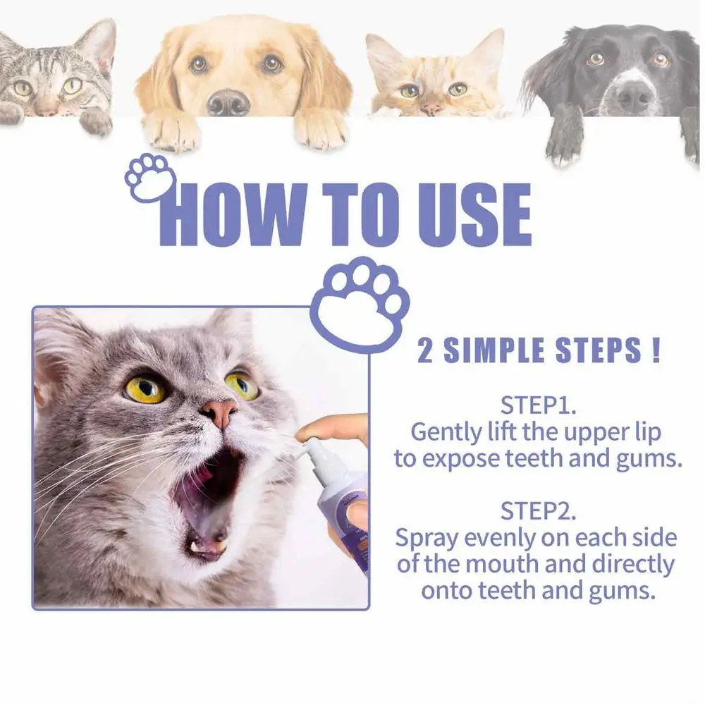 Pet Oral Cleanse Spray 50ml Dogs Cats Mouth Fresh Teeth Clean Deodorant Prevent Calculus Remove Kitten Bad Breath Pet Supplies Pet Oral Cleanse Spray 50ml Dogs Cats Mouth Fresh Teeth Clean Deodorant Prevent Calculus Remove Kitten Bad Breath Pet Supplies