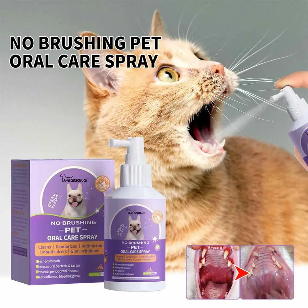 Pet Oral Cleanse Spray 50ml Dogs Cats Mouth Fresh Teeth Clean Deodorant Prevent Calculus Remove Kitten Bad Breath Pet Supplies Pet Oral Cleanse Spray 50ml Dogs Cats Mouth Fresh Teeth Clean Deodorant Prevent Calculus Remove Kitten Bad Breath Pet Supplies