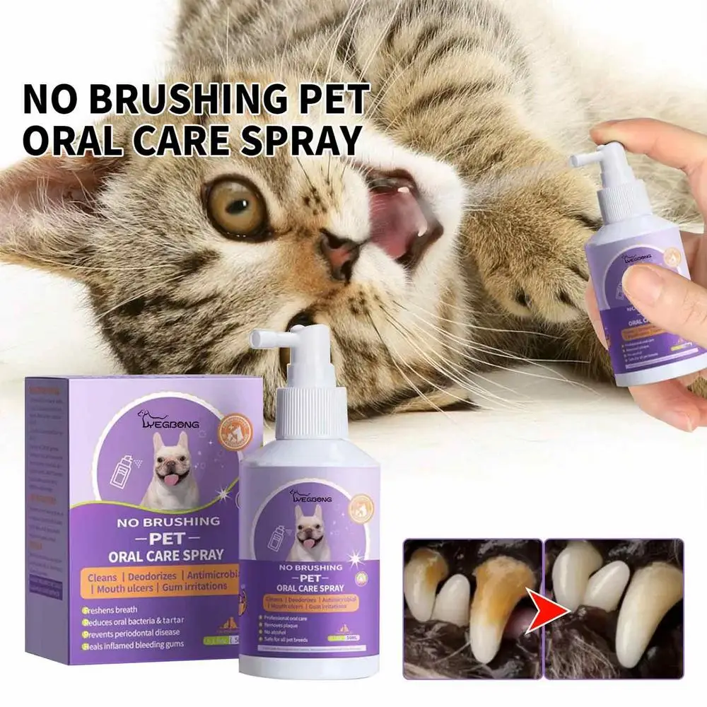 Pet Oral Cleanse Spray 50ml Dogs Cats Mouth Fresh Teeth Clean Deodorant Prevent Calculus Remove Kitten Bad Breath Pet Supplies Pet Oral Cleanse Spray 50ml Dogs Cats Mouth Fresh Teeth Clean Deodorant Prevent Calculus Remove Kitten Bad Breath Pet Supplies