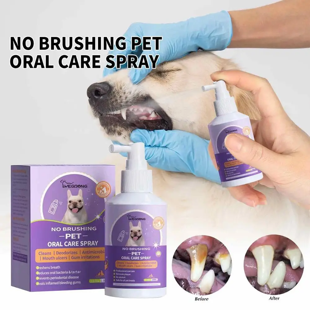 Pet Oral Cleanse Spray 50ml Dogs Cats Mouth Fresh Teeth Clean Deodorant Prevent Calculus Remove Kitten Bad Breath Pet Supplies Pet Oral Cleanse Spray 50ml Dogs Cats Mouth Fresh Teeth Clean Deodorant Prevent Calculus Remove Kitten Bad Breath Pet Supplies