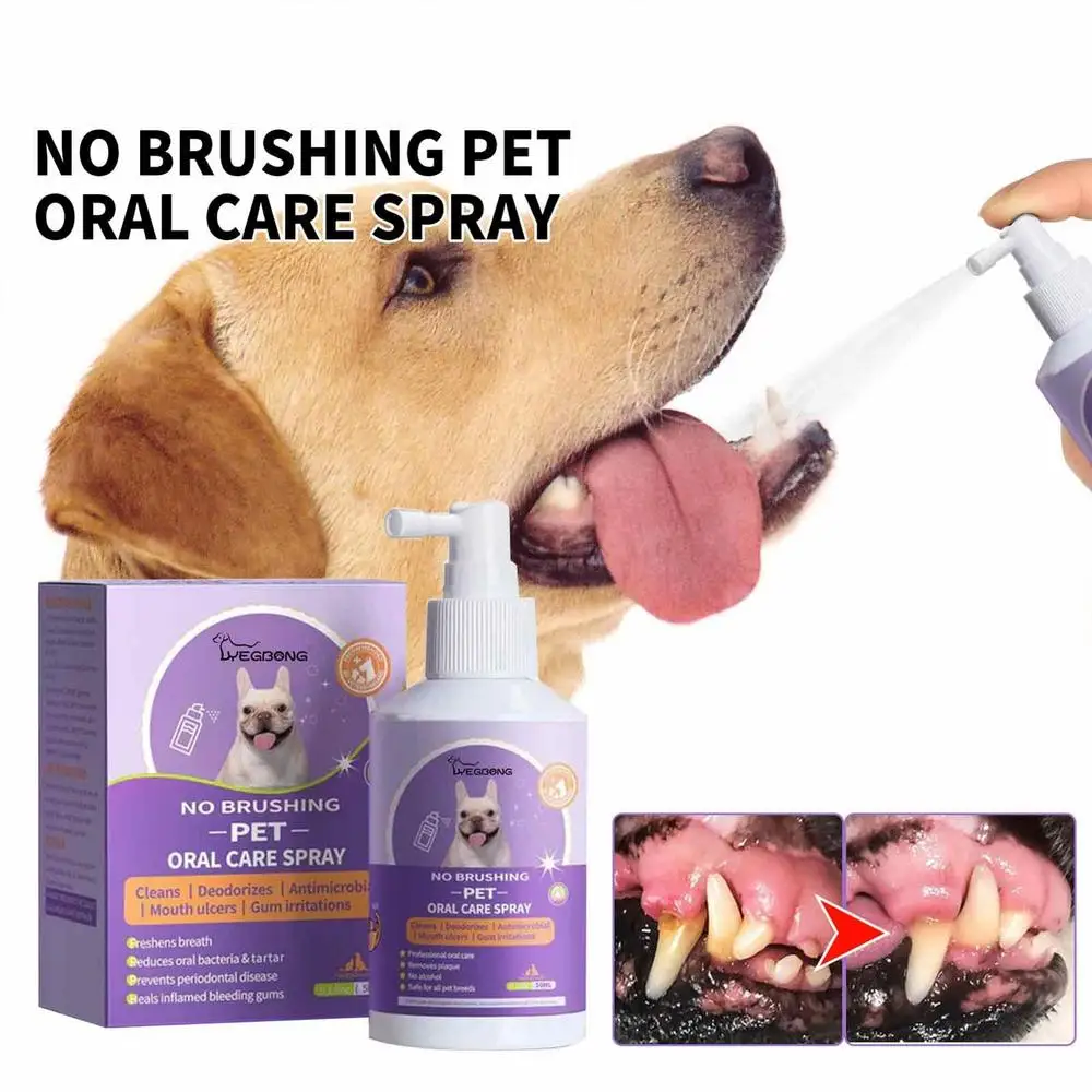 Pet Oral Cleanse Spray 50ml Dogs Cats Mouth Fresh Teeth Clean Deodorant Prevent Calculus Remove Kitten Bad Breath Pet Supplies Pet Oral Cleanse Spray 50ml Dogs Cats Mouth Fresh Teeth Clean Deodorant Prevent Calculus Remove Kitten Bad Breath Pet Supplies